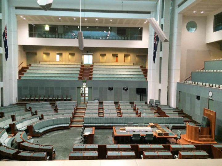 Foto: Eli Zubiria. Sala del parlamento australiano, en Canberra.