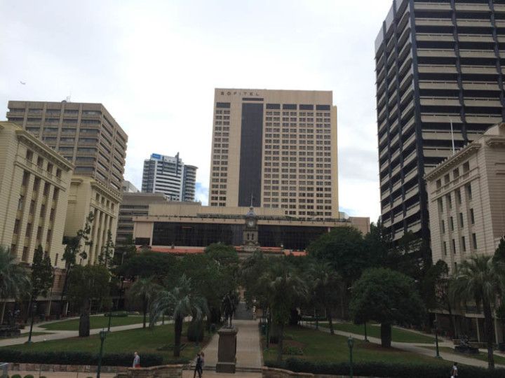 Foto:Eli Zubiria. Plaza de la Oficina de Correos de Brisbane, en Australia.